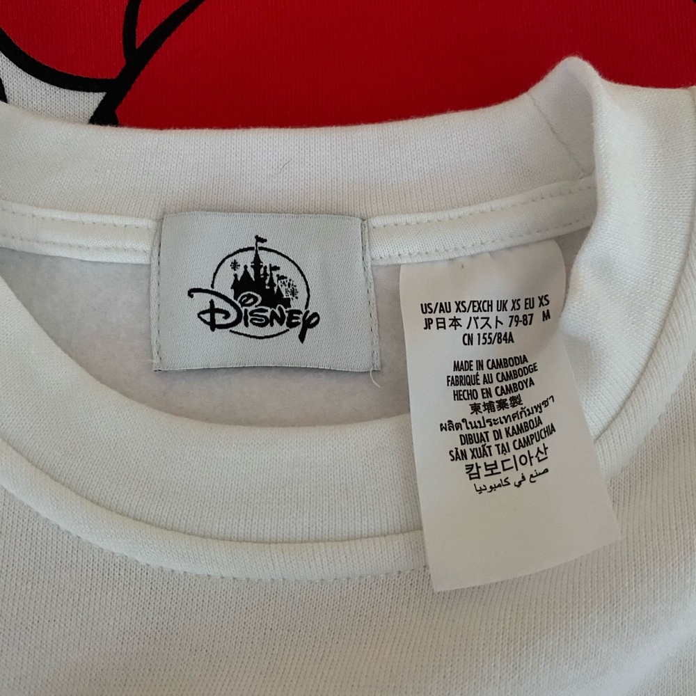 SOLD | WDW Minnie Mouse Double-Sided White XS Whimsical Pullover Crewneck Sweat… - Picture 7 of 15